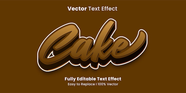 3d Cake editable text effect