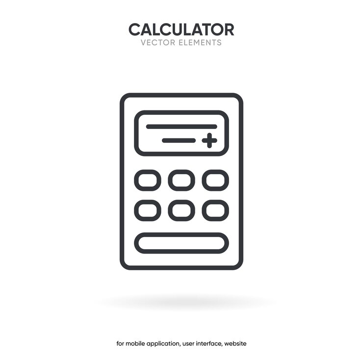 Vector 3d calculator icon vector on white background savings finances sign economy calculate
