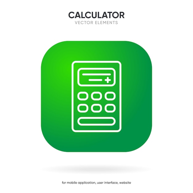 3d Calculator icoon vector op witte achtergrond Besparingsfinanciën teken Economie berekenen