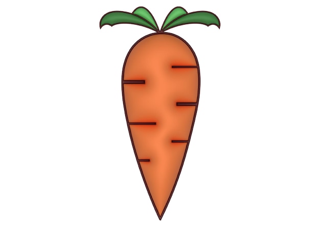 3d carrot icon