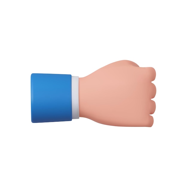 3d cartoon hand making OK gesture