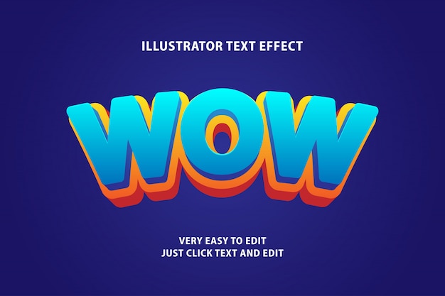 3d cartoon text effect, editable text