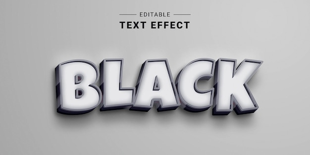 Vector 3d cartoon text effect