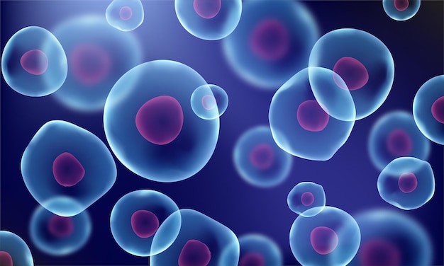 3d cell stem science background