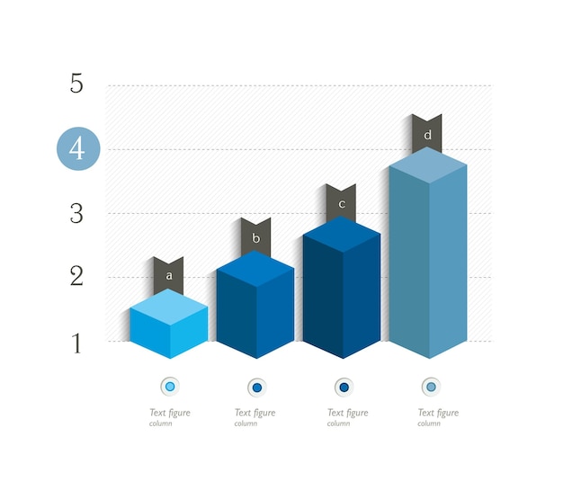 3d chart graph info graphics element vector