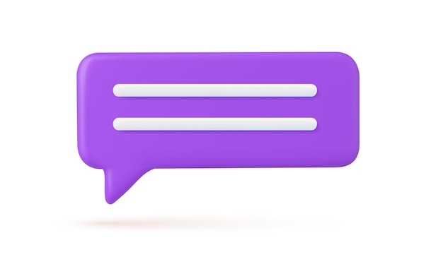 Vector 3d chat bubble