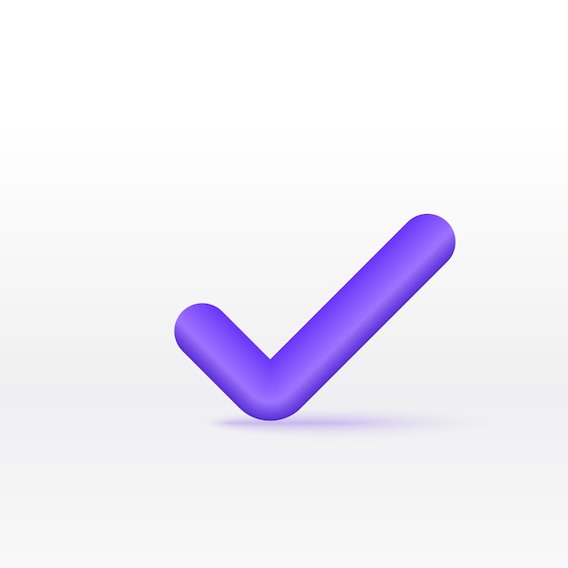 Vector 3d check mark icon