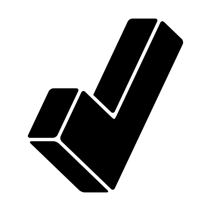 Vector 3d check mark illustration