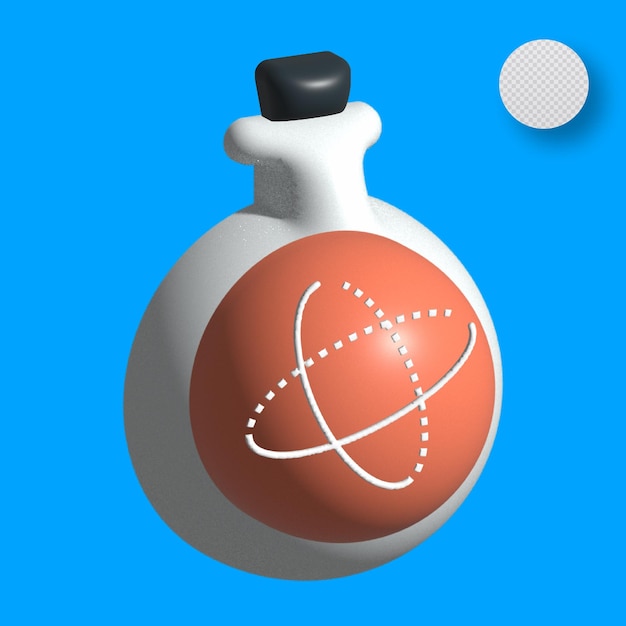 Vector 3d chemestry bottle