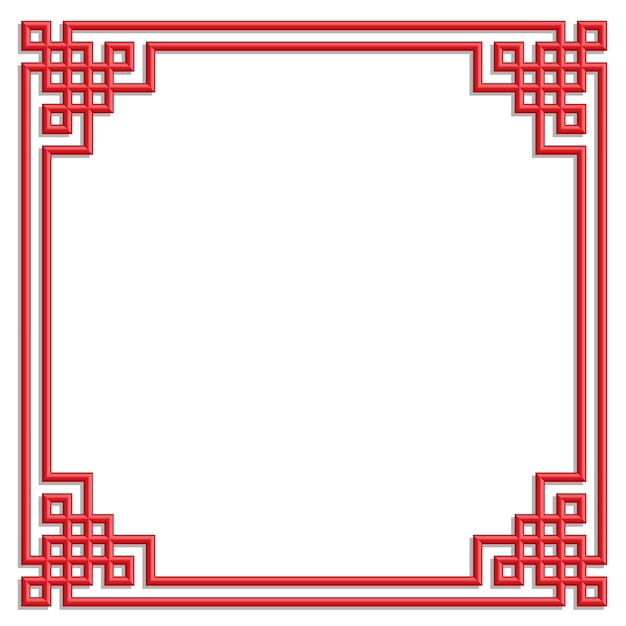 Vector 3d chinese pattern frame