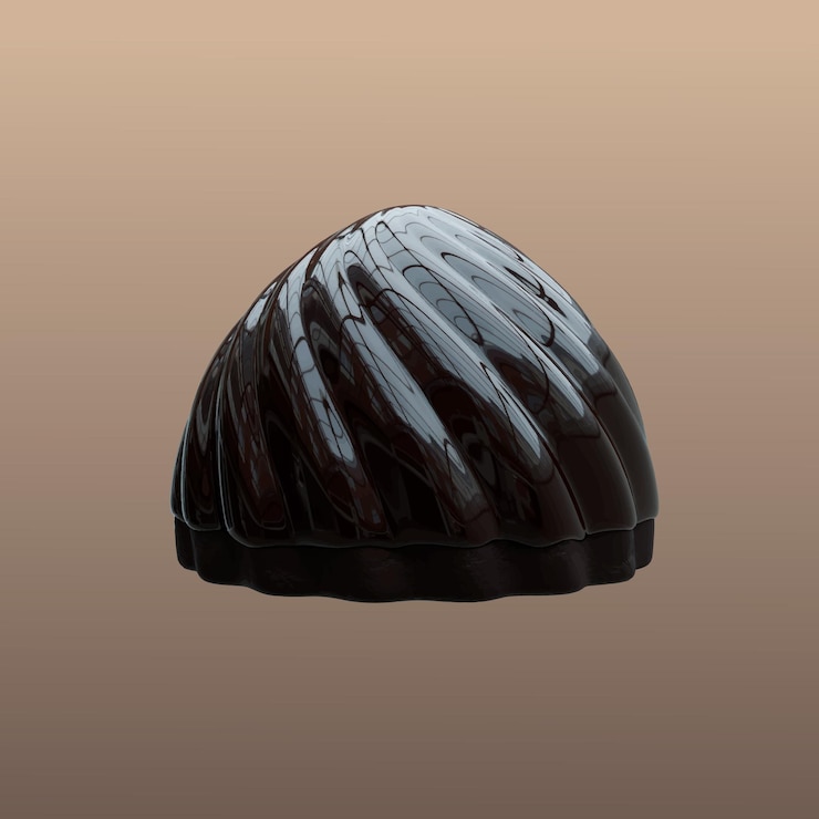 Vector 3d chocolate cake illustration