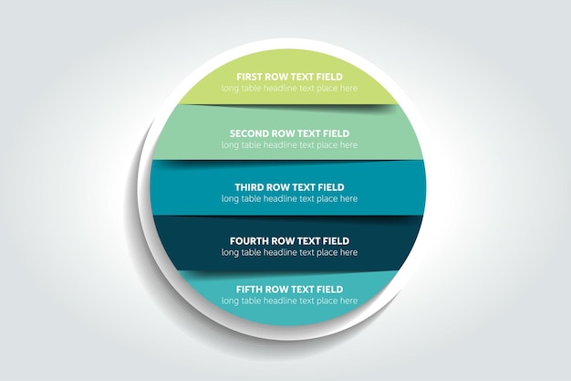 3d circle round infographic chart scheme diagram table schedule element Vector