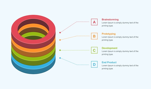 Vector 3d circle vector eps infographic template