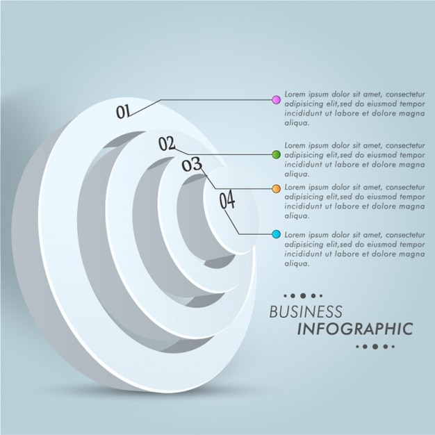 3d cirkelvormige infografie