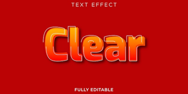 3d clear text style effect