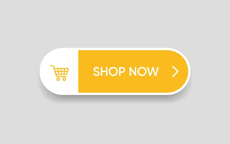 Vector 3d click here web buttons set of action button hand cursor and arrow pointing click link buttons