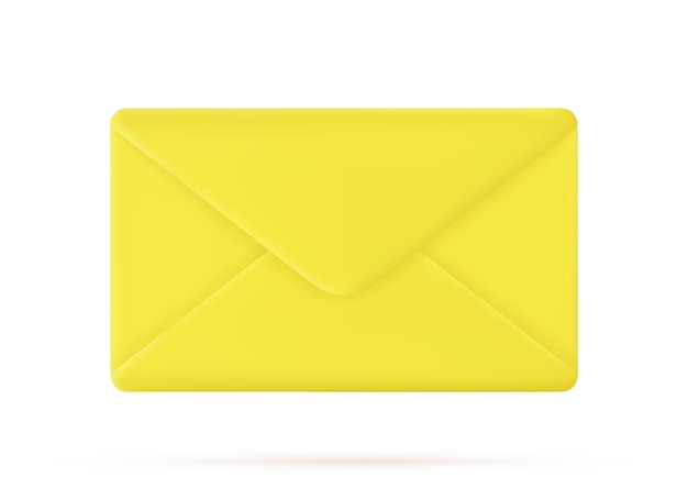 3d closed mail envelope icon