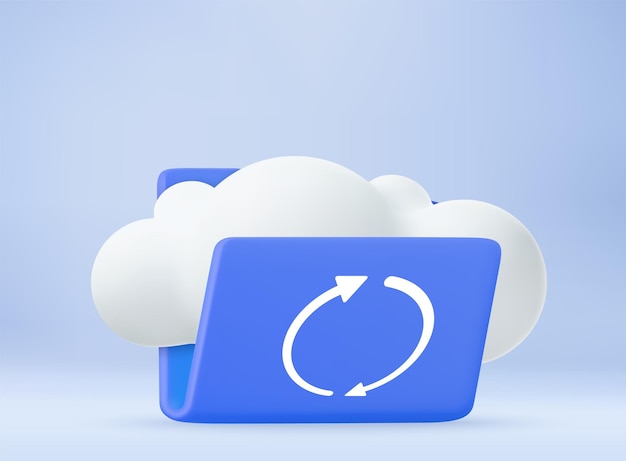 Vector 3d cloud storage icon