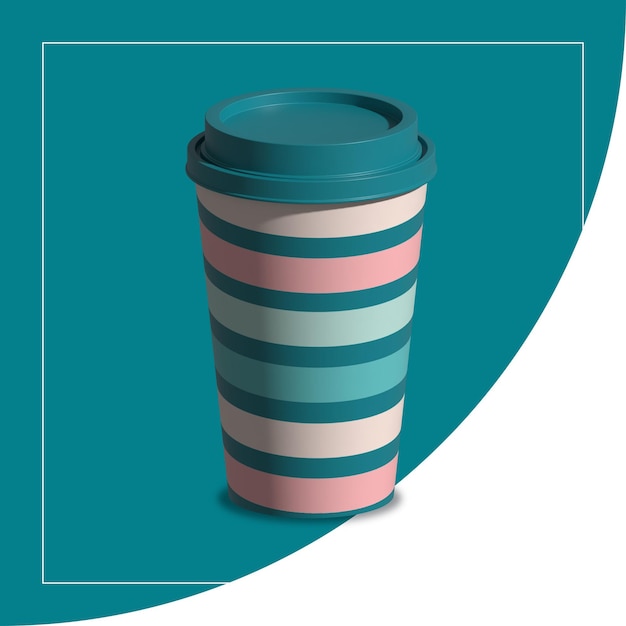 3d coffee paper cup design vector eps file