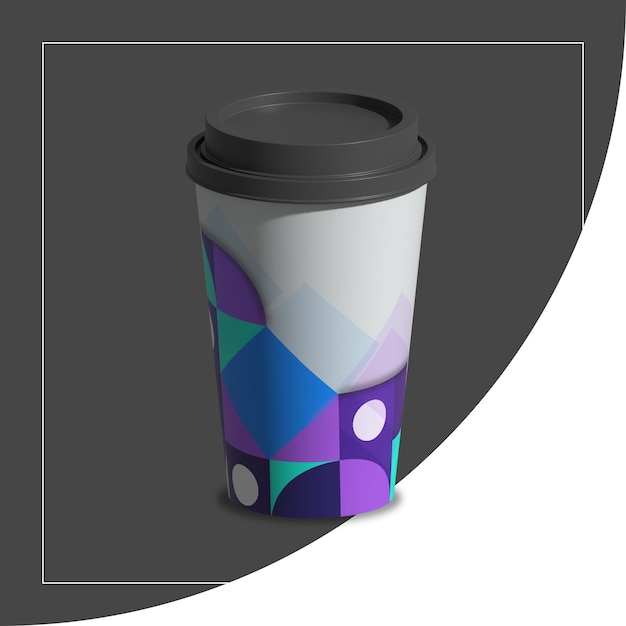3D カフェペーパーカップデザイン