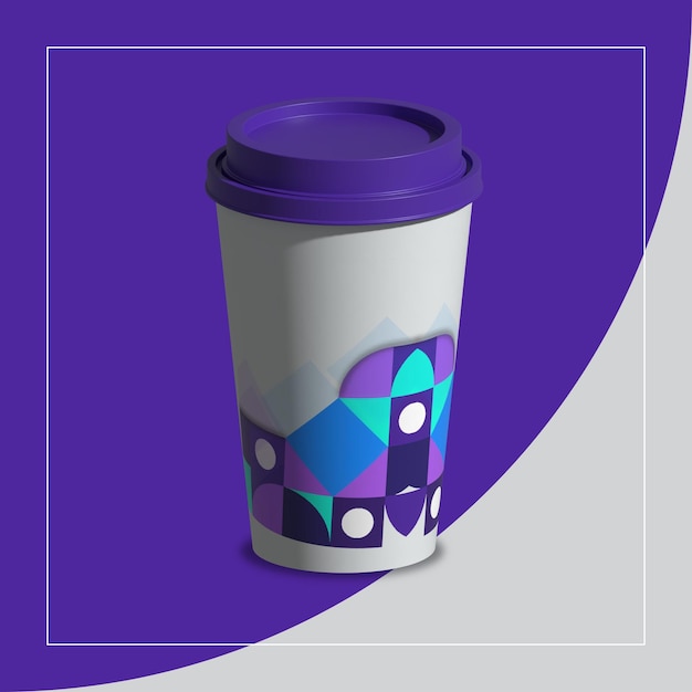 3d coffee paper cup design