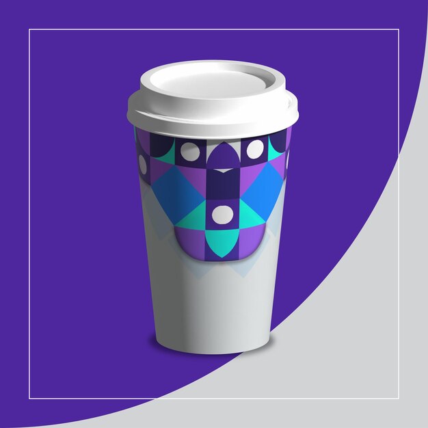 3d coffee paper cup design