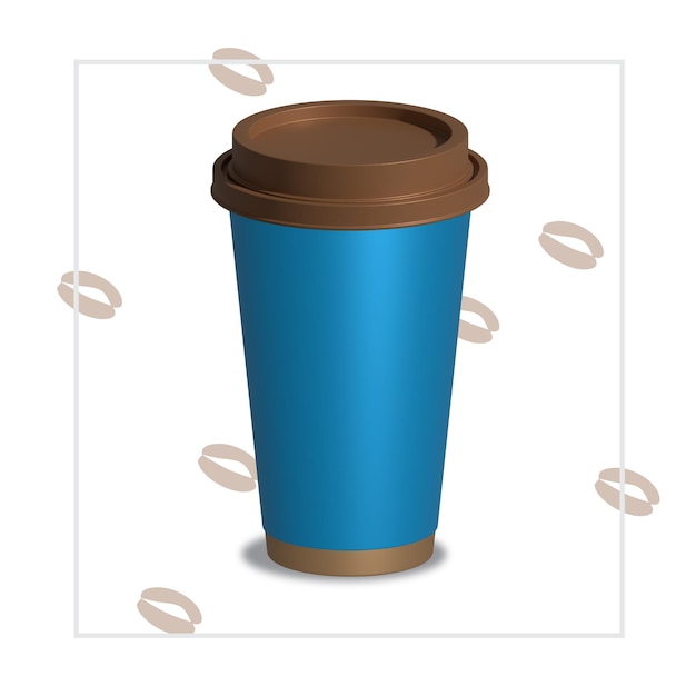 3D coffee paper cup