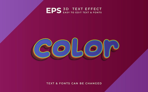 3D COLOR TEXT EFFECT