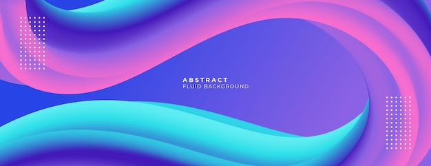 Vector 3d colorful dynamic fluid wave abstract background. modern vibrant purple ultraviolet abstract background template