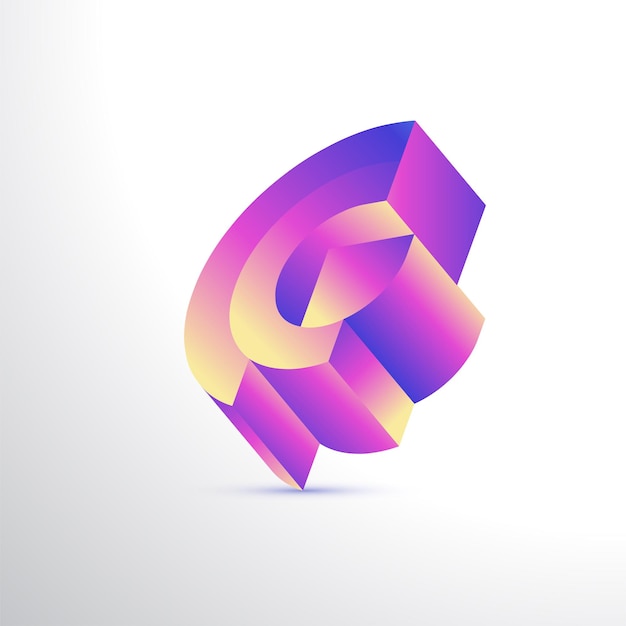 3D Colorful Letter G Logo Design. Modern and Abstract G Logo or Icon