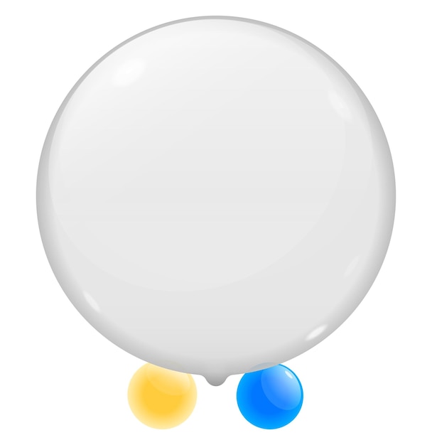 3d Colorful transparent Balloons. Vector