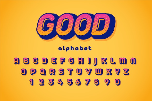 3d comic alphabet