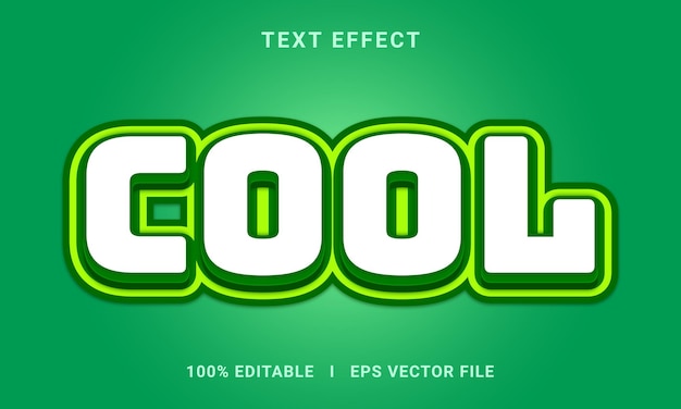 3D cool teksteffect bewerkbare premium vector