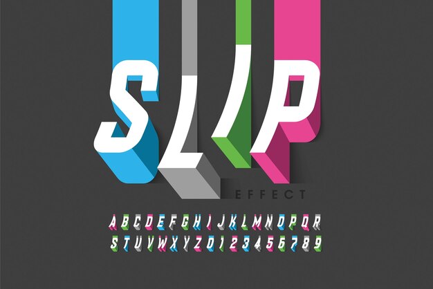 3D Creative font design vector