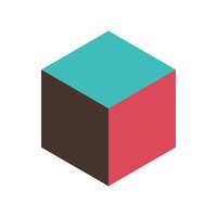 Vector 3d cube icon filled outline colorful version filled vector sign symbol logo illustration