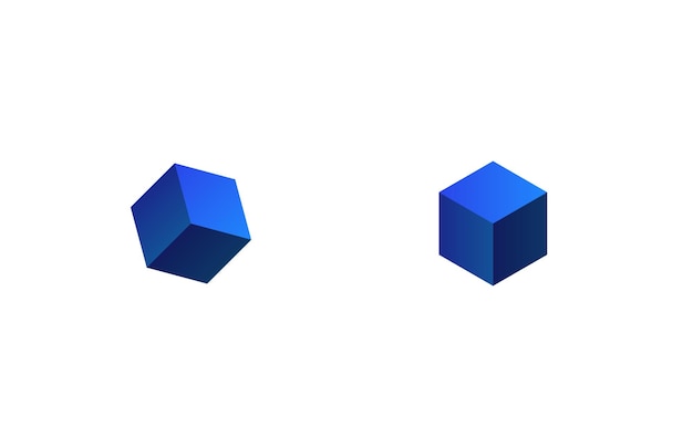 Vector 3d cube icon