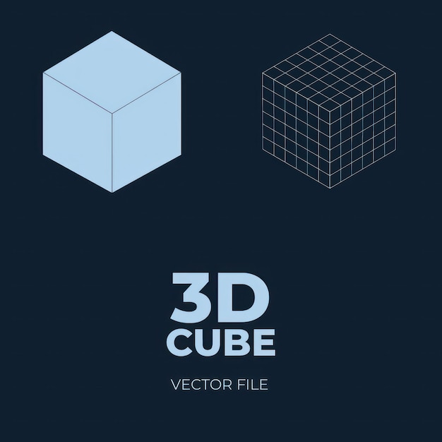 Vector 3d cube