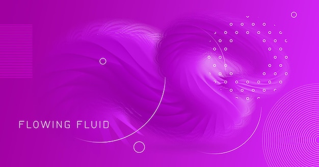 3d curved background with wave liquid shape