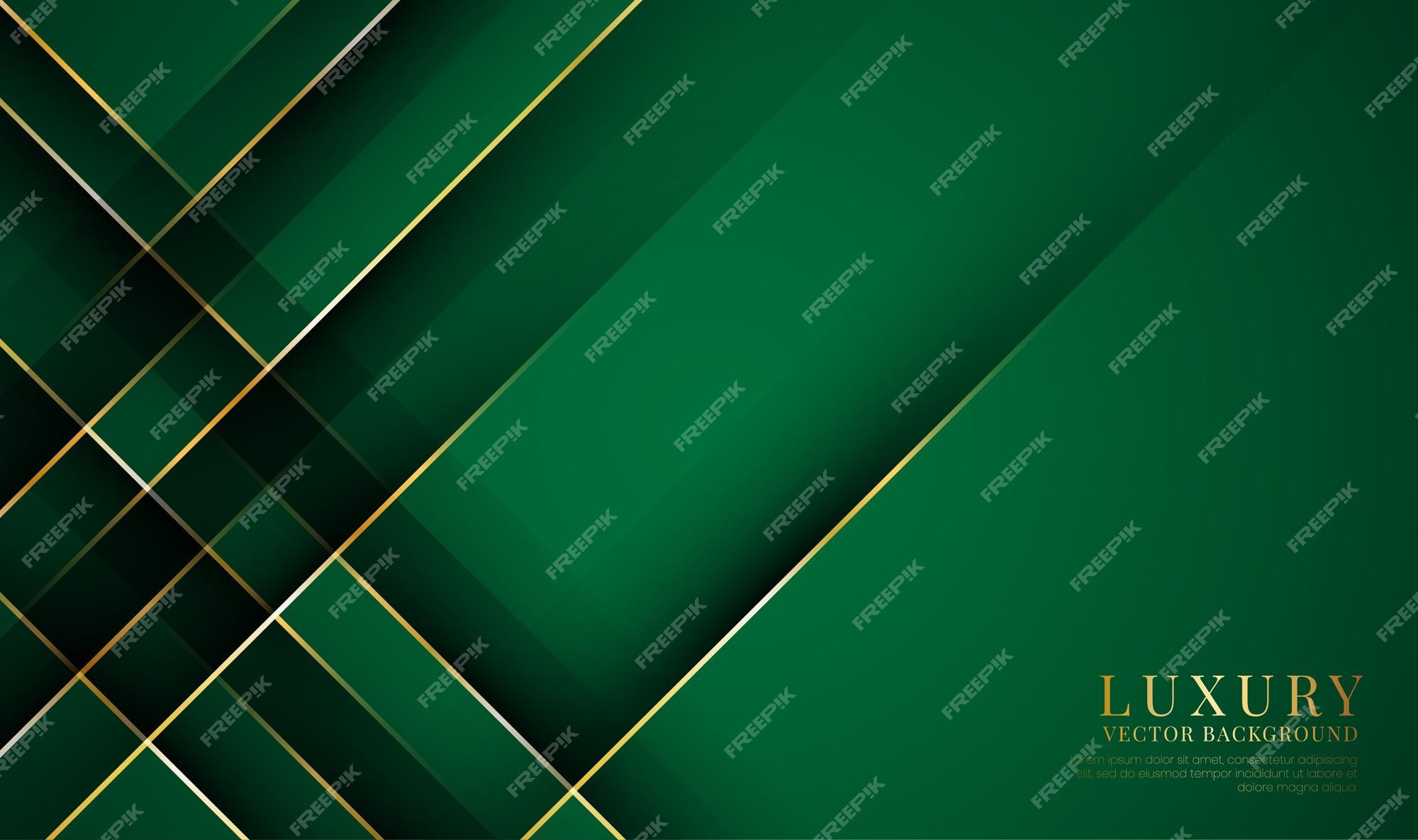 Premium Vector | 3d dark green luxury abstract background overlap ...