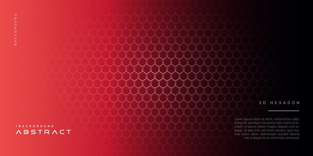 Vector 3d dark red abstract hexagon background