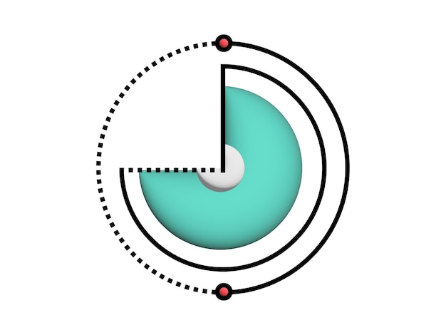 3d data analytics icon