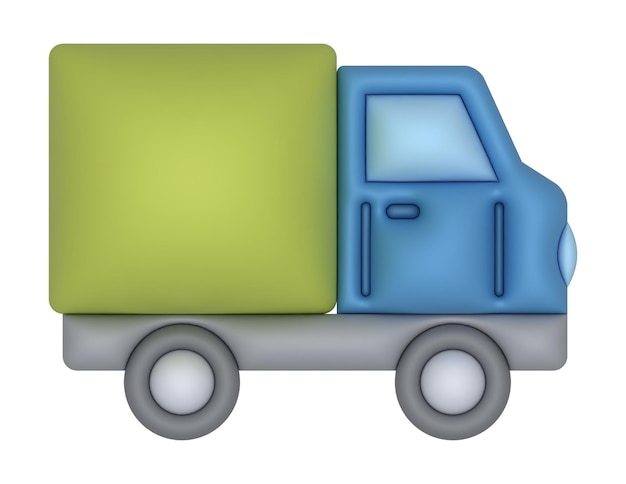 3d delivery truck