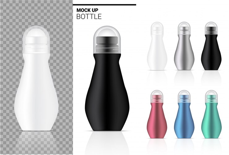 Vector 3d deodorant bottle   realistic cosmetic for skincare product