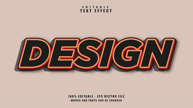 3D Design Editable Text Effect