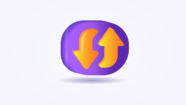 3D design icon symbol refresh, reload, cycle, internet data. for your project needs