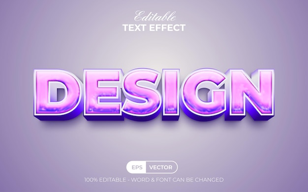 3d design text effect style. editable text effect.