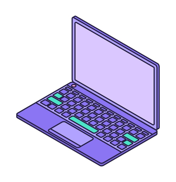 3d devices isolated background Laptop in isometric style Vector illustration concept