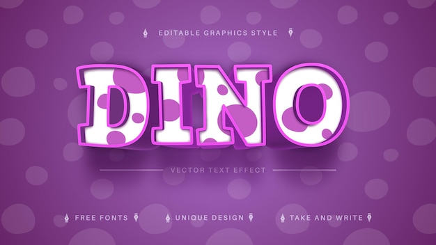 3d dino edit text effect editable font style