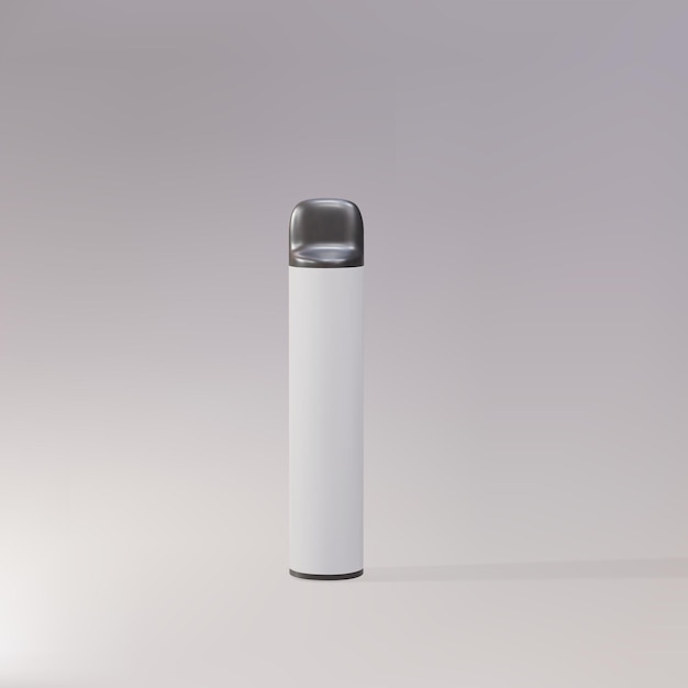 3d Disposable electronic cigarette on a grey background The concept of modern smoking vaping