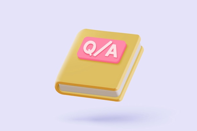 3d document list with question mark icon paper document sheet missing with speech bubble question sign or ask faq and qa answer solution concept 3d document form icon vector render illustration